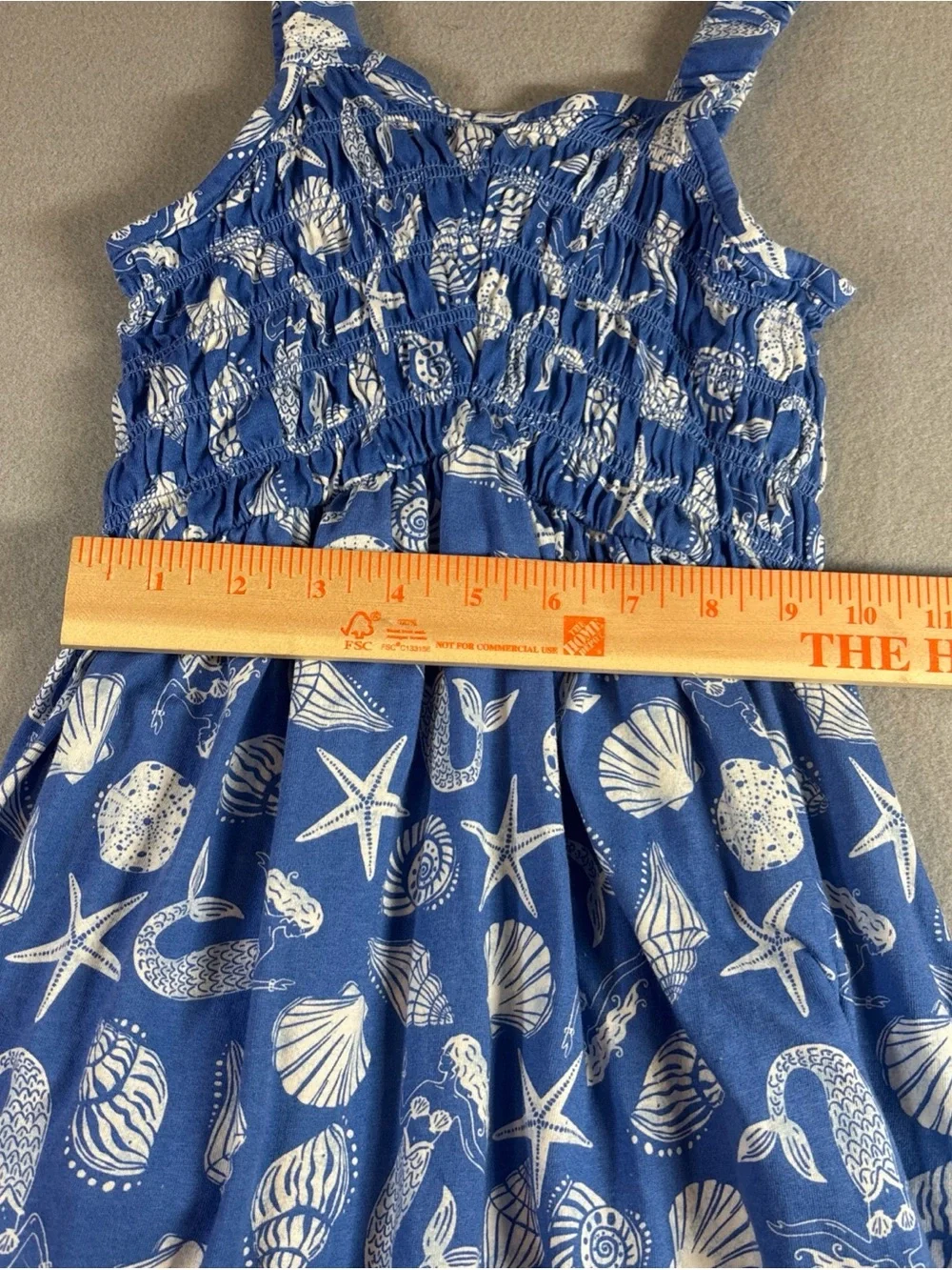 Old Navy Blue and White Smocked Top